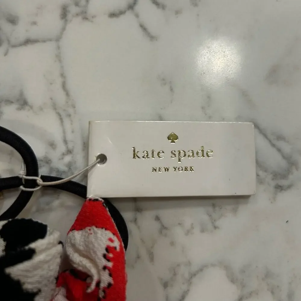 NWT Kate‎ Spade Hair Elastics Ties w/ Fabric Bows